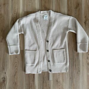 Women's Cream Cardigan Sweater